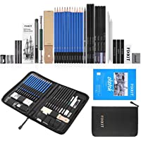 FIXKIT 41 Piezas de Lápices de Colores Profesionales con Bocetos- kit de Herramientas de Cuaderno de Lápiz de Grafito…